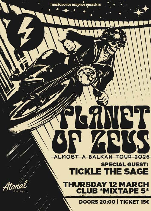 PLANET OF ZEUS/ TICKLE THE SAGE Live in Sofia/Threechords